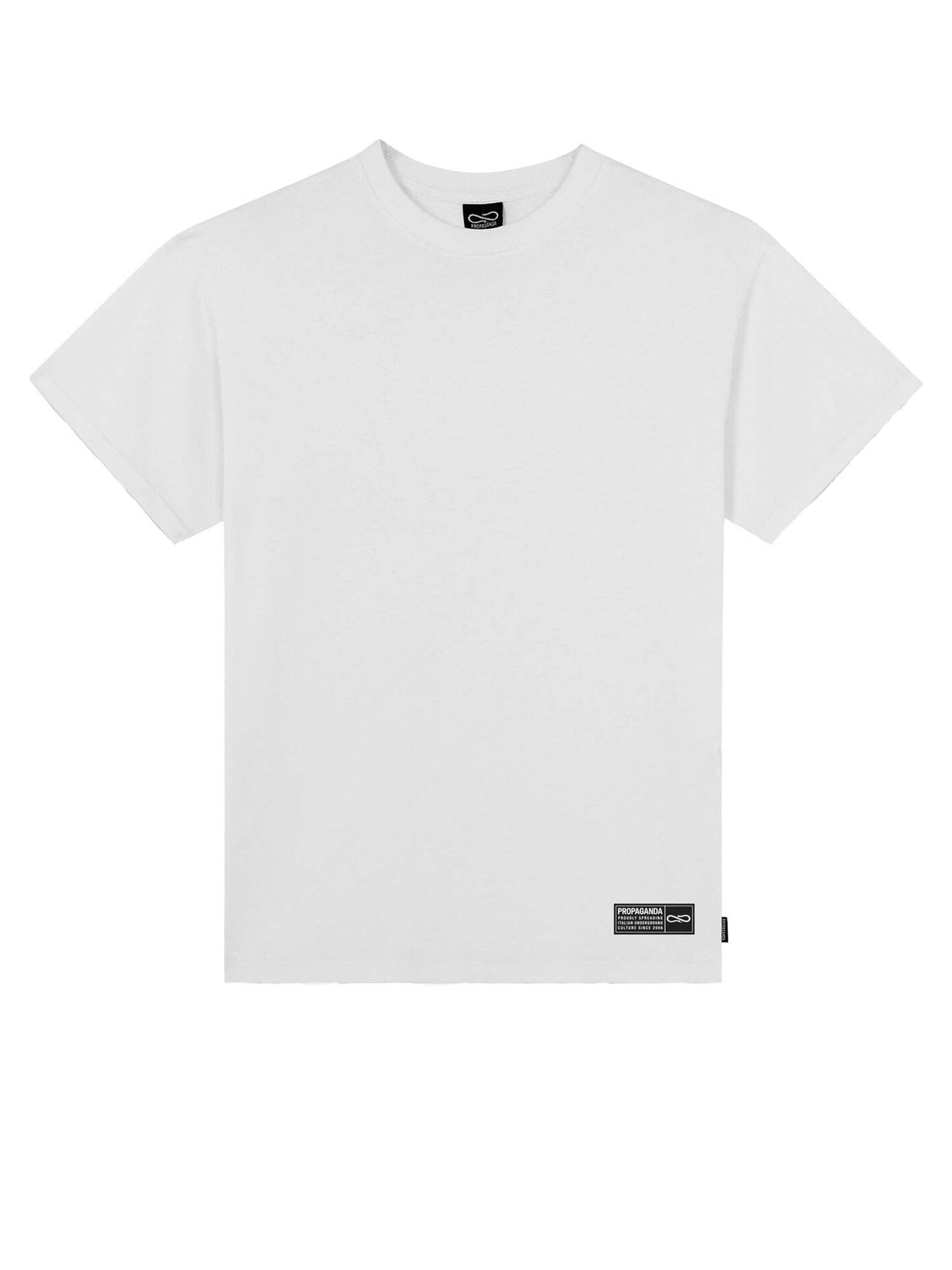 Propaganda Label Bicolor Tee Bianco