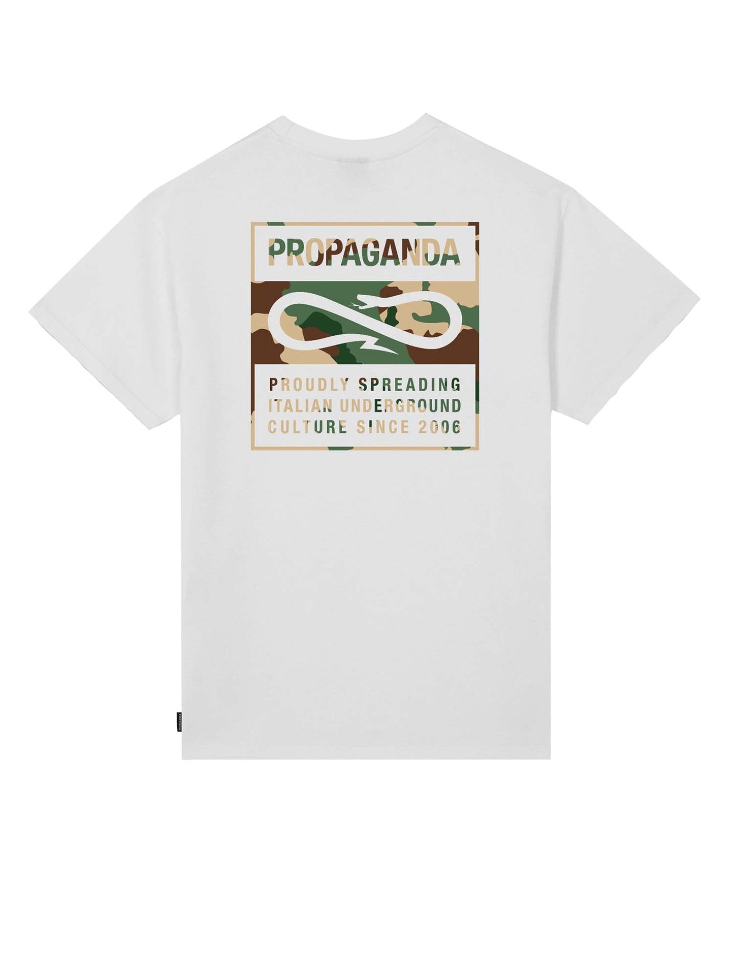 Propaganda Label Camo Tee Bianco
