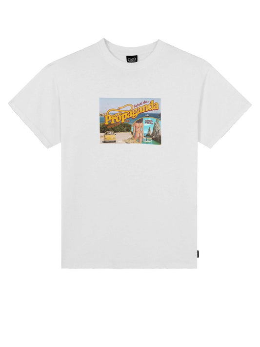 Propaganda Postcard Tee Bianco