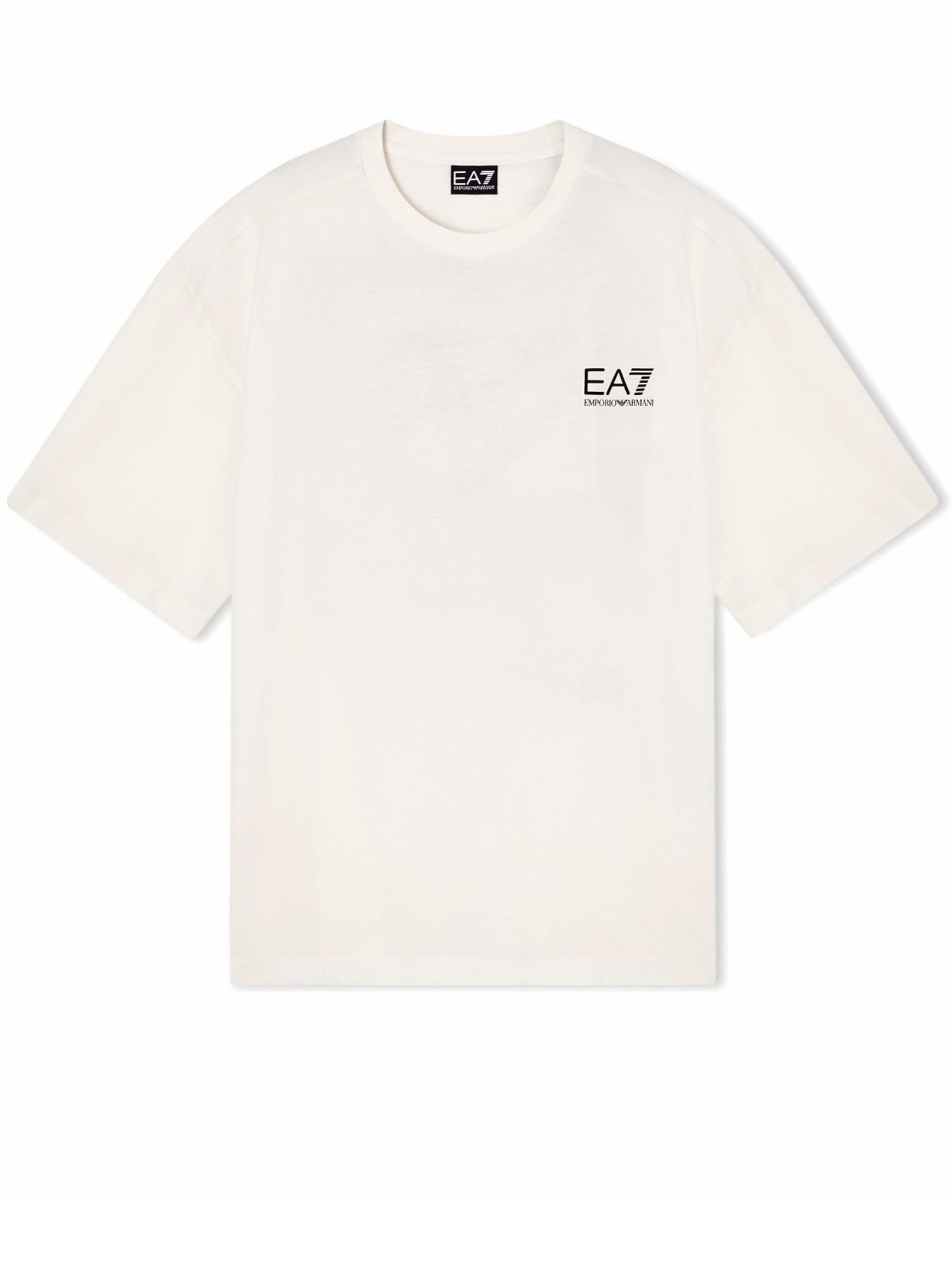 Ea7 Jersey T-shirt con Logo Nero