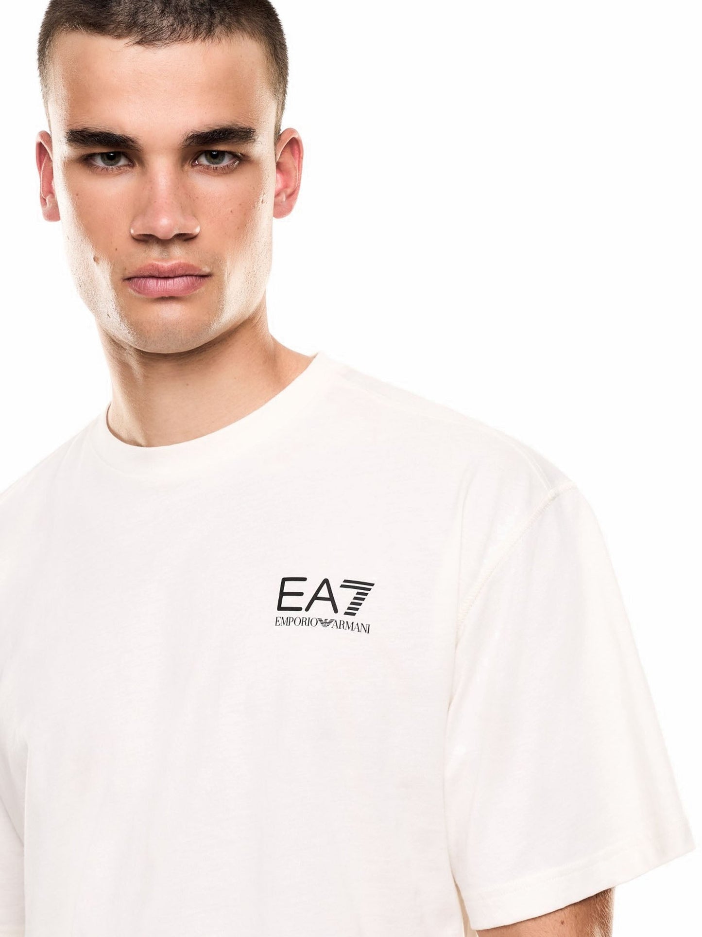 Ea7 Jersey T-shirt con Logo Nero