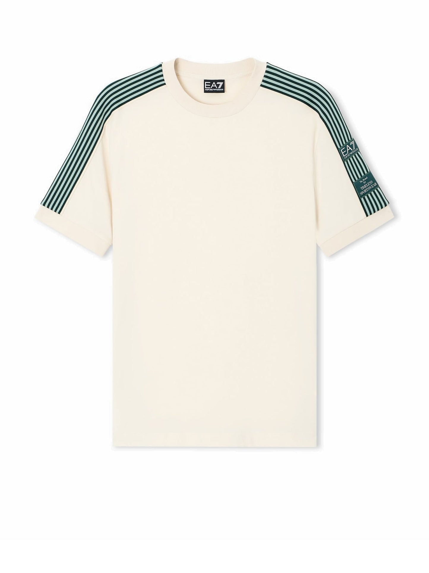 Ea7 T-shirt Logo Series Boy in cotone Bianco
