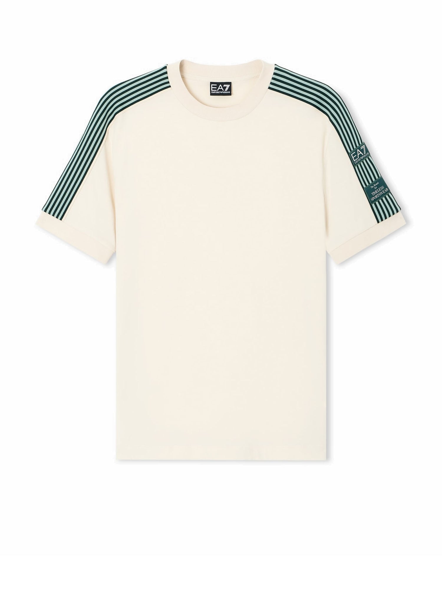Ea7 T-shirt Logo Series Boy in cotone Bianco