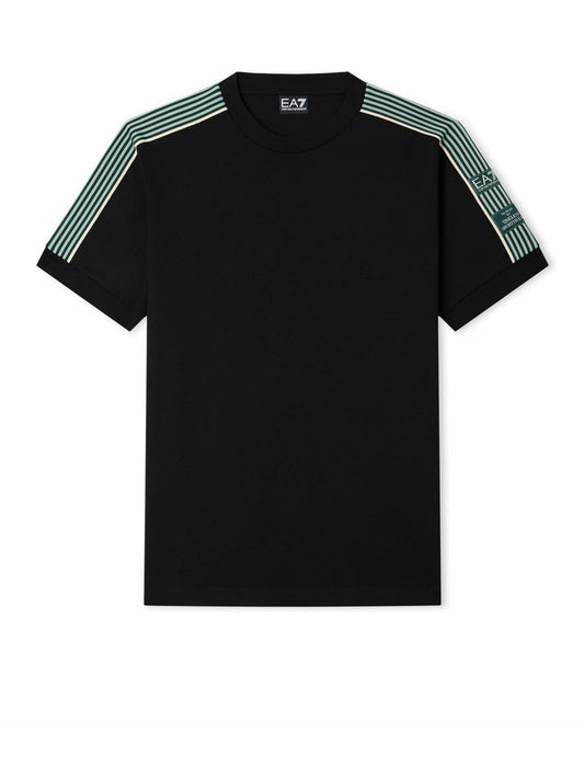 Ea7 T-shirt Logo Series Boy in cotone Nero