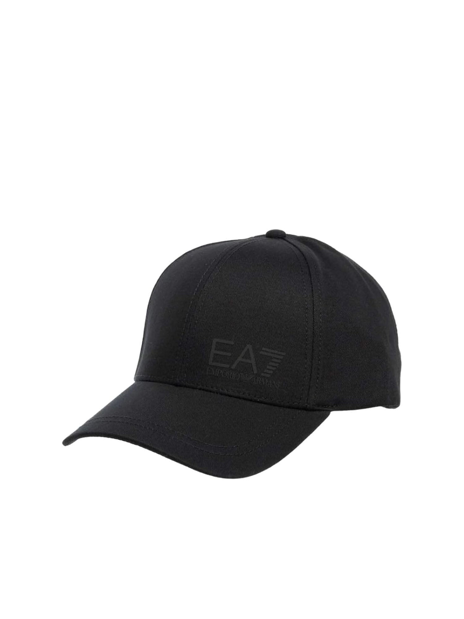 Ea7 Cappello Baseball Train Core in cotone Nero