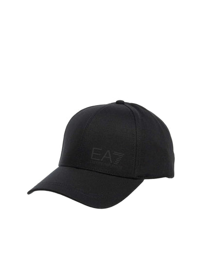 Ea7 Cappello Baseball Train Core in cotone Nero