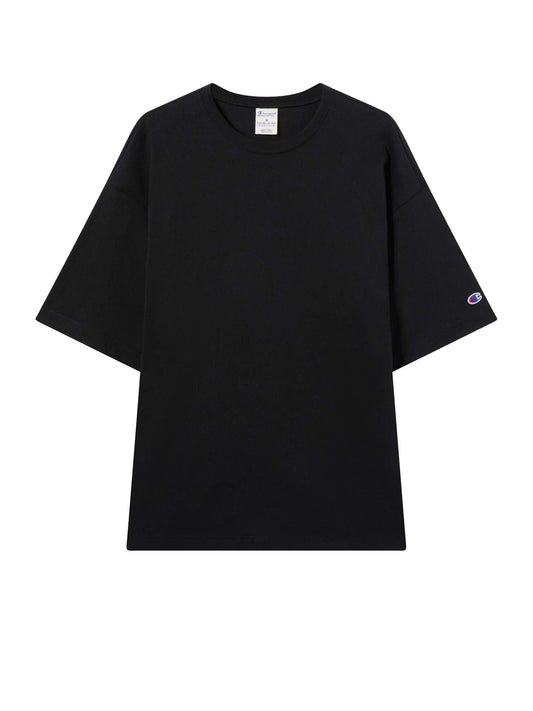 Champion T-shirt Uomo in Jersey di Cotone Pesante Nero