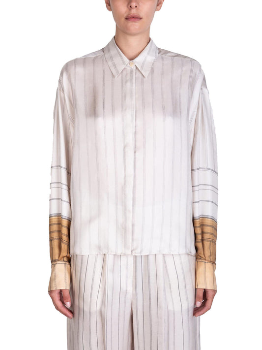 Alysi Camicia Pinstripes Bianco