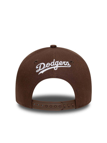 New Era Cappellino 9FORTY E-Frame LA Dodgers MLB Outline Script Marrone