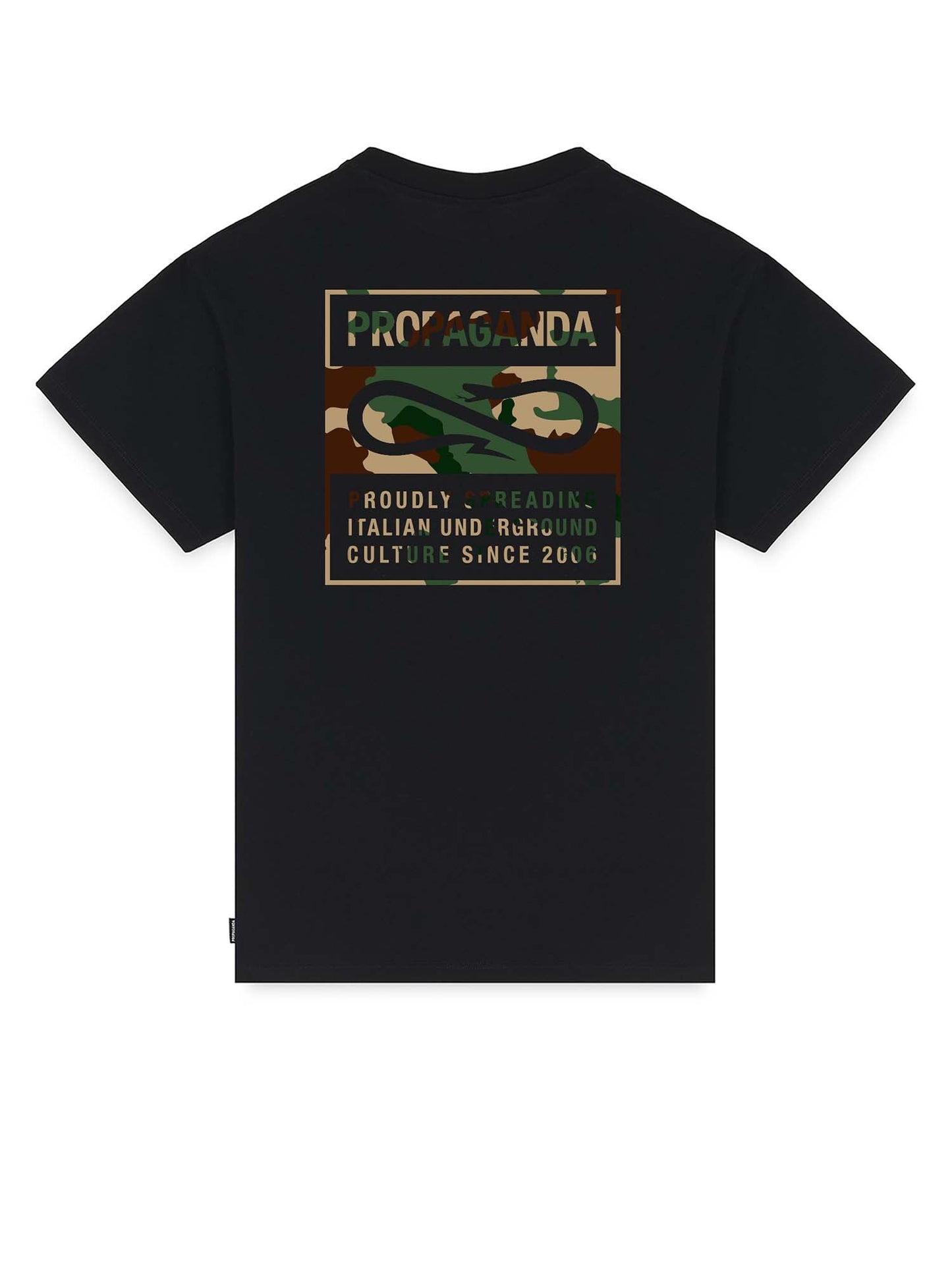 Propaganda Label Camo Tee Nero