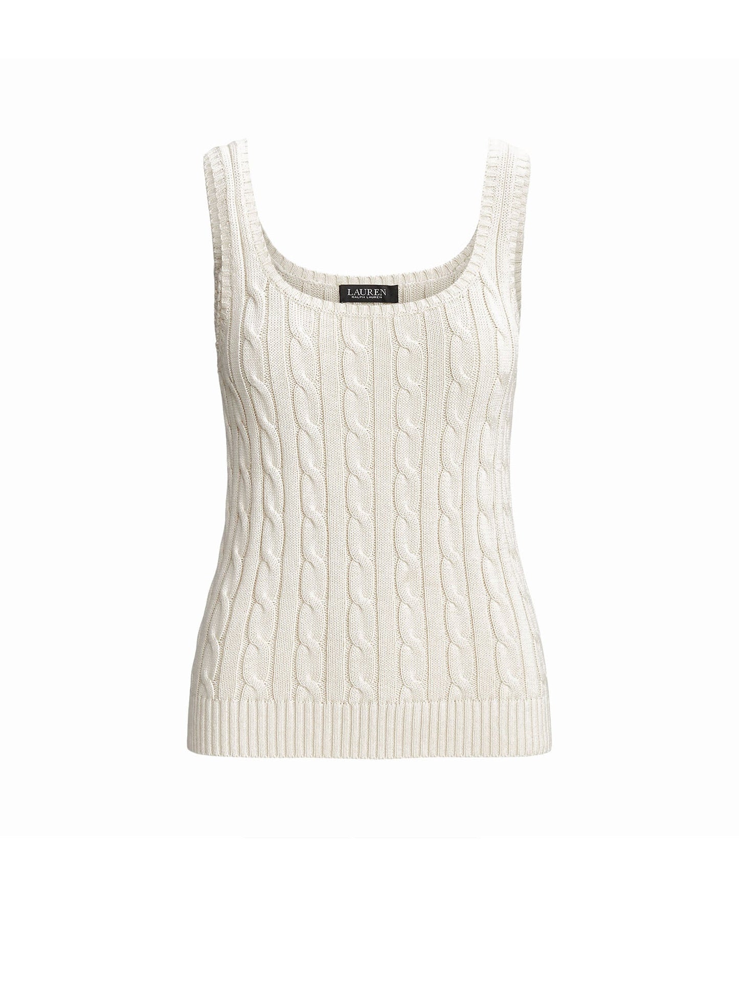 Lauren Ralph Lauren Malgione Cable Sleevlees Bianco