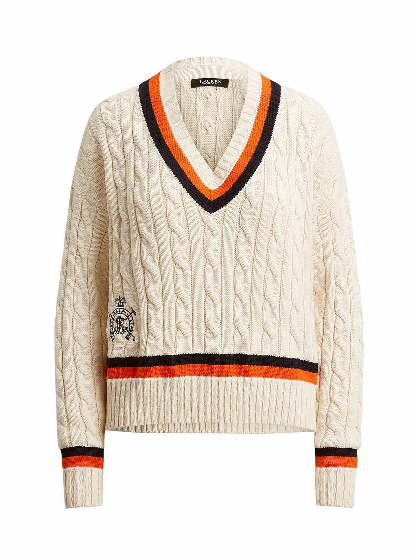 Lauren Ralph Lauren Maglione cricket in cotone Bianco