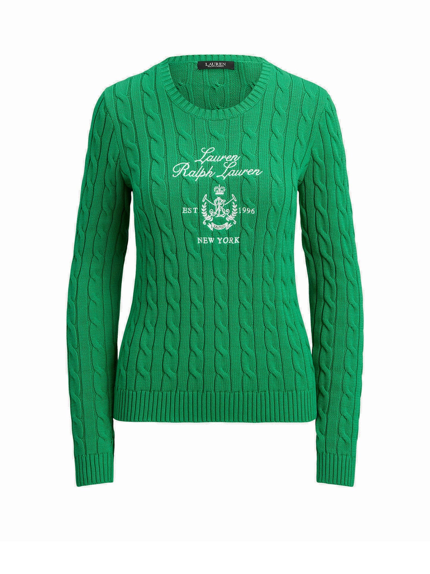 Lauren Ralph Lauren Maglione lavorato a trecce Verde