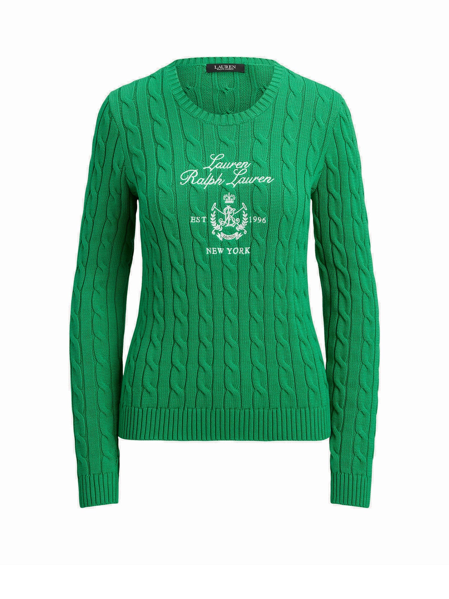 Lauren Ralph Lauren Maglione lavorato a trecce Verde