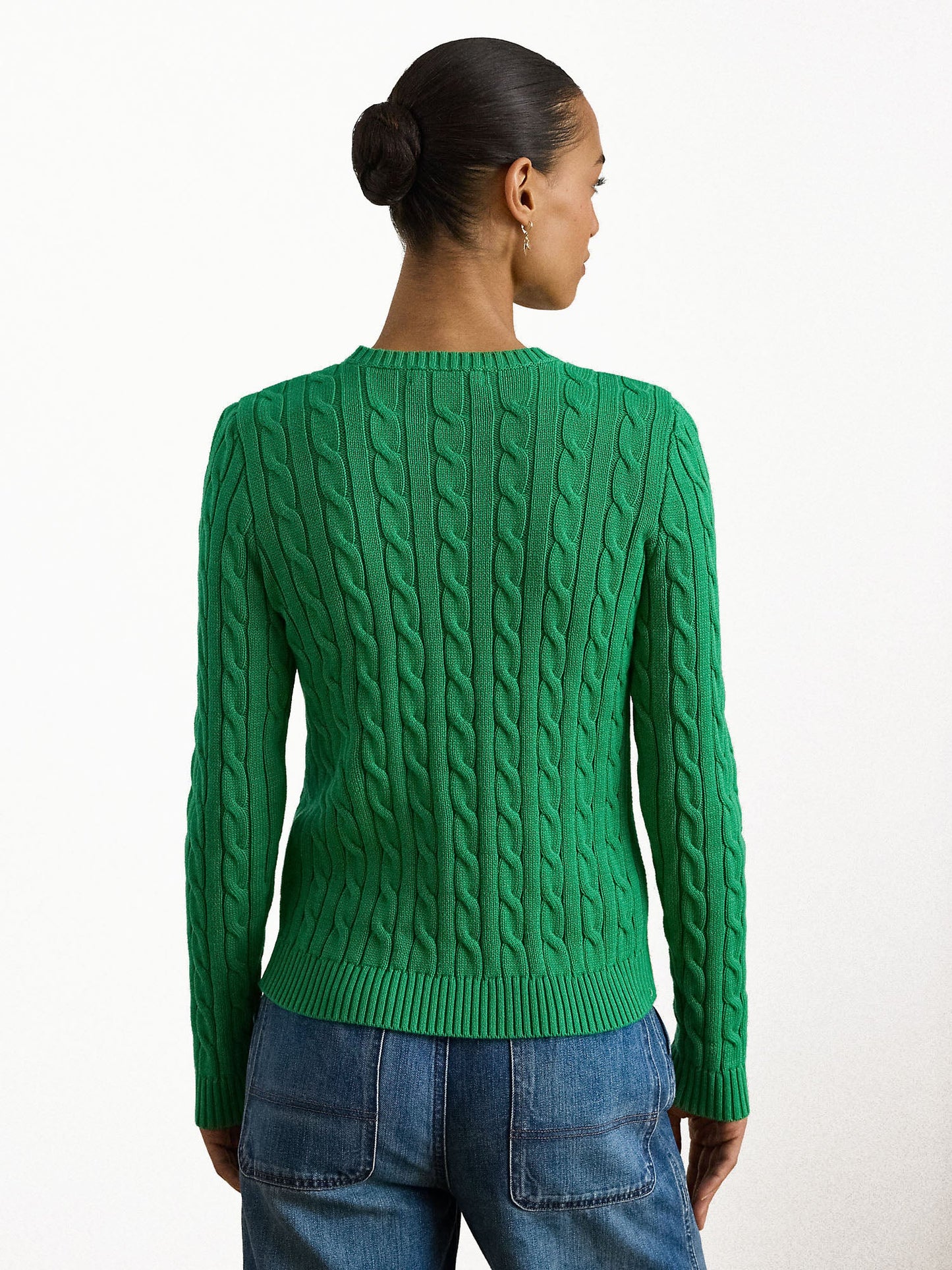 Lauren Ralph Lauren Maglione lavorato a trecce Verde