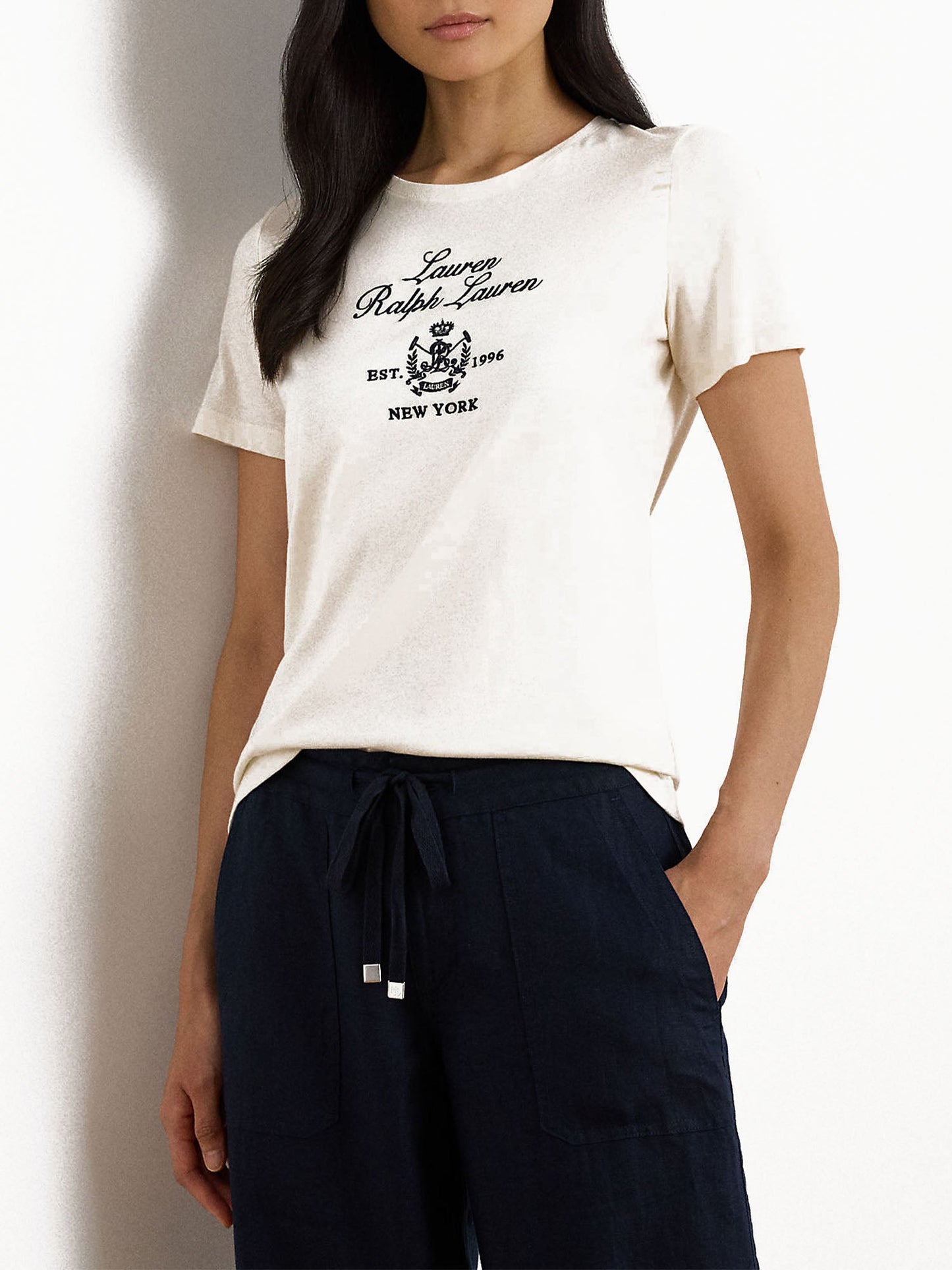 Lauren Ralph Lauren T-shirt in jersey di cotone Bianco