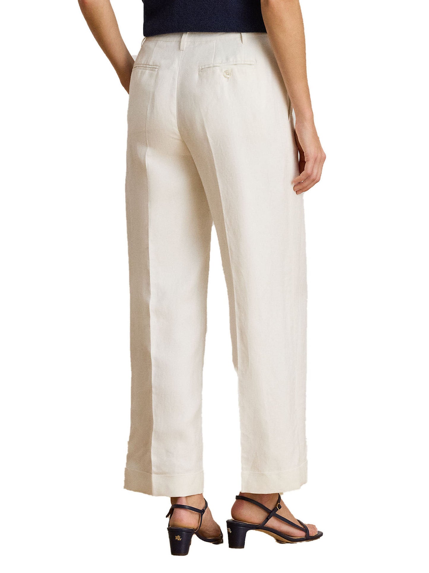 Lauren Ralph Lauren Pantaloni Sendon Cropped Bianco