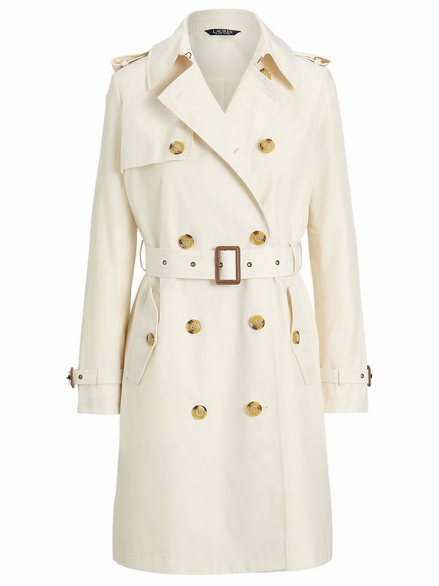 Lauren Ralph Lauren Trench doppiopetto Lined Coat Bianco