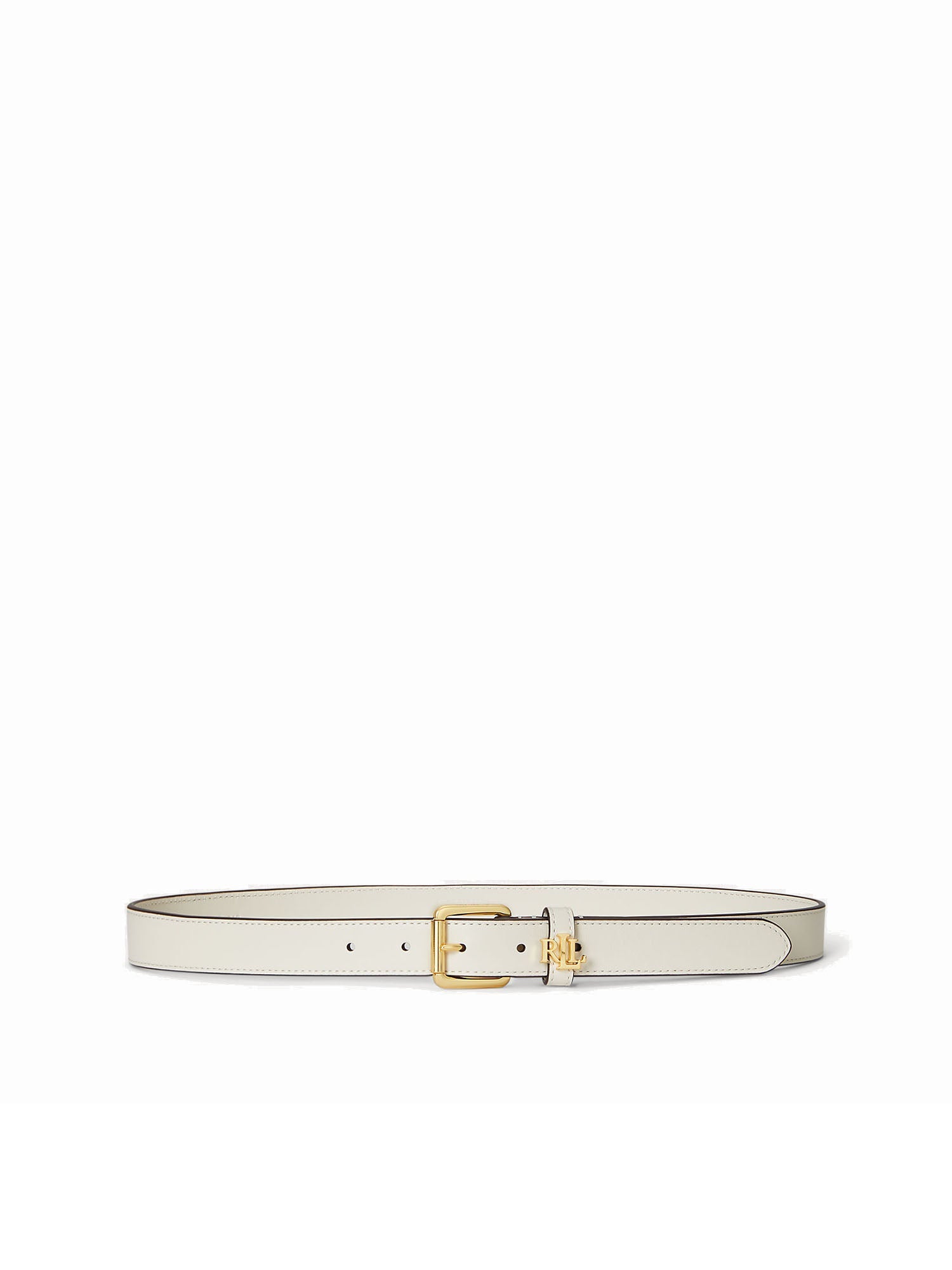 Lauren Ralph Lauren Cintura Kepper Leather Bianco