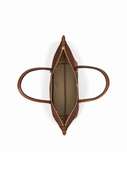 Lauren Ralph Lauren Borsa Keaton Tote Medium Marrone