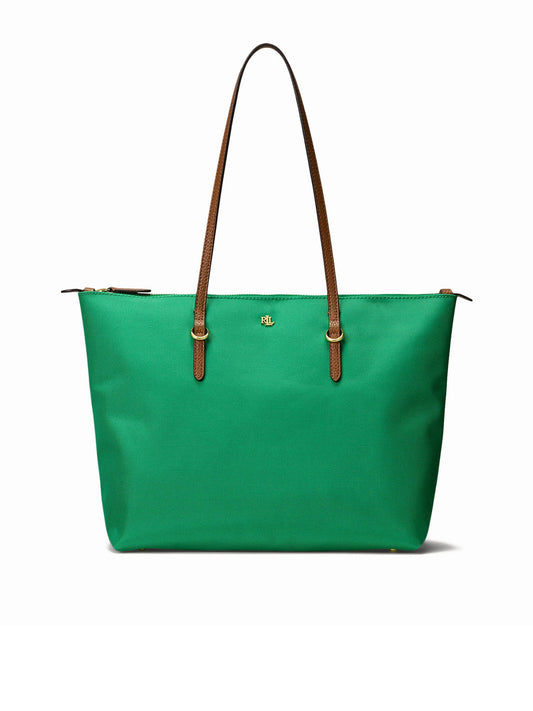 Lauren Ralph Lauren Borsa Keaton Tote Medium Verde