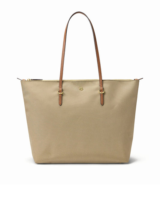 Lauren Ralph Lauren Borsa Keaton Tote 31 Large Marrone