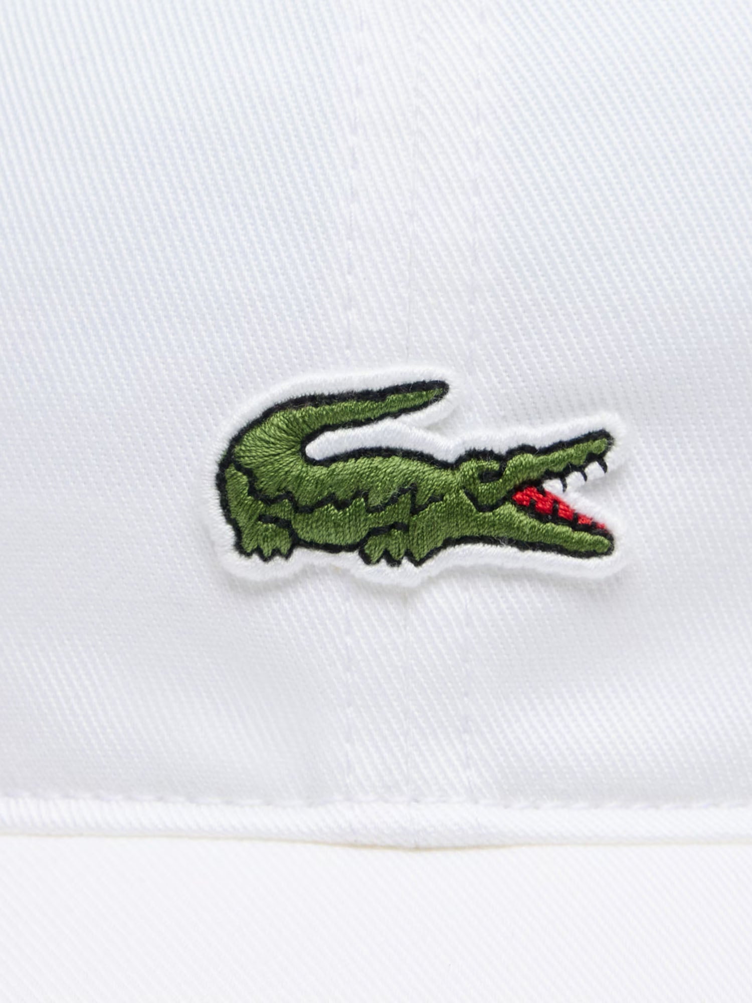 Lacoste Cappellino in twill di cotone Bianco