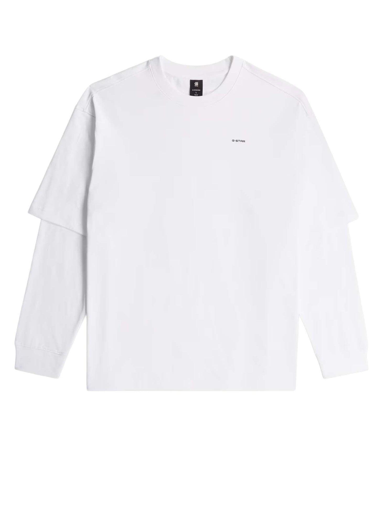 G-star T-Shirt Double Sleeve Loose Bianco