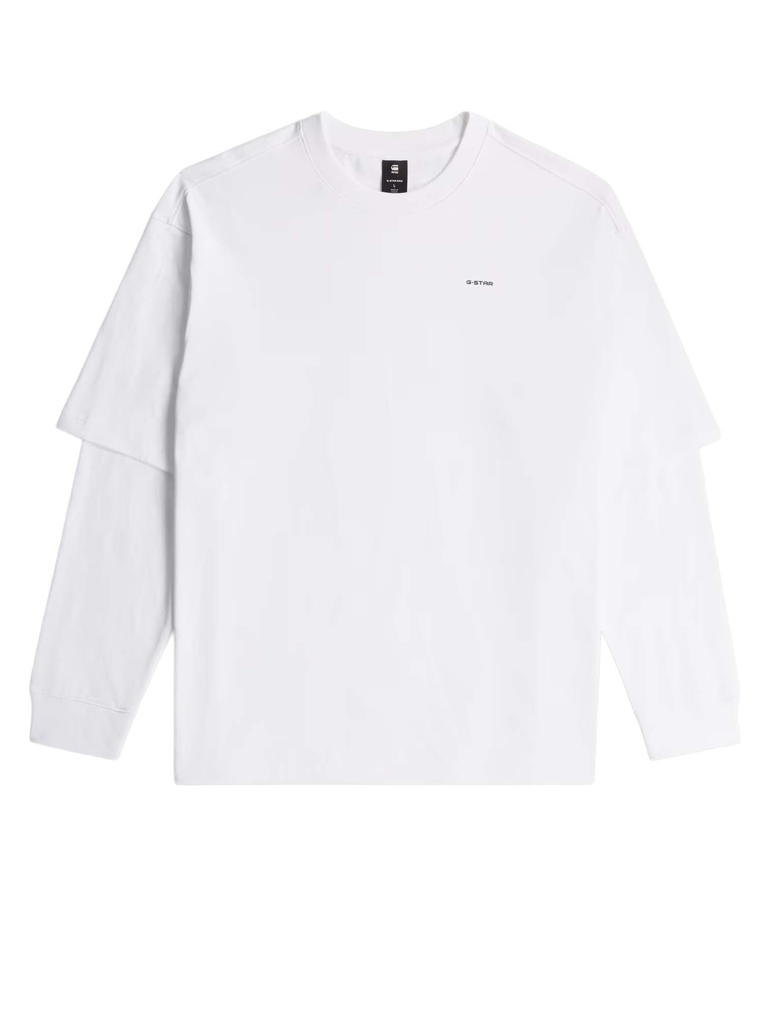 G-star T-Shirt Double Sleeve Loose Bianco