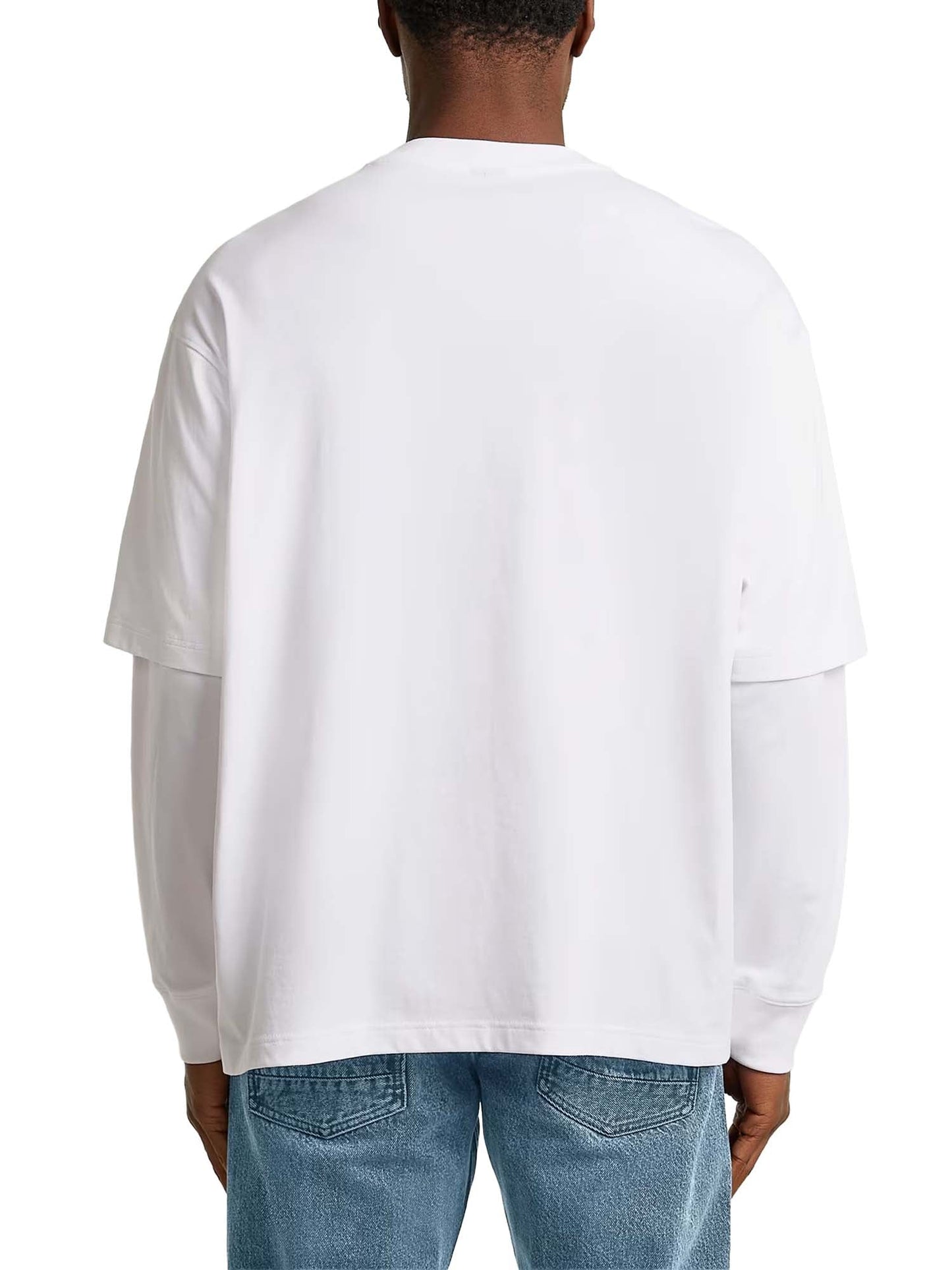 G-star T-Shirt Double Sleeve Loose Bianco
