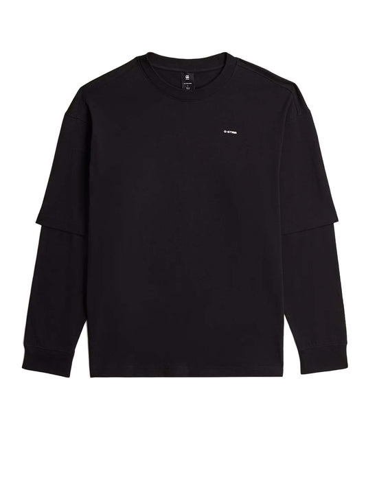 G-star T-Shirt Double Sleeve Loose Nero