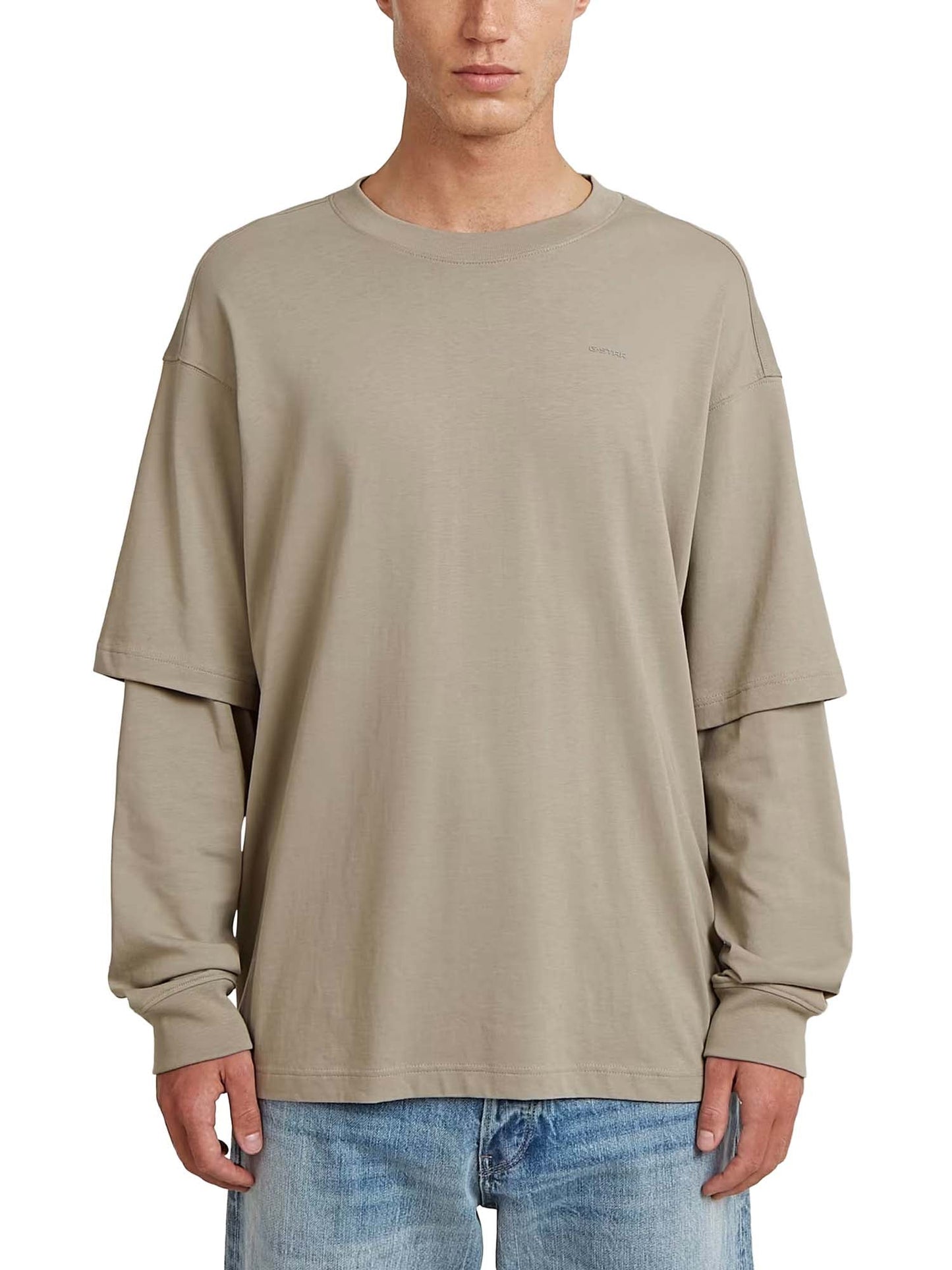 G-star T-Shirt Double Sleeve Loose Grigio