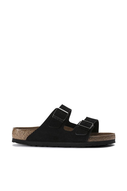 Birkenstock Arizona Plantare Morbido (Pelle scamosciata) Nero