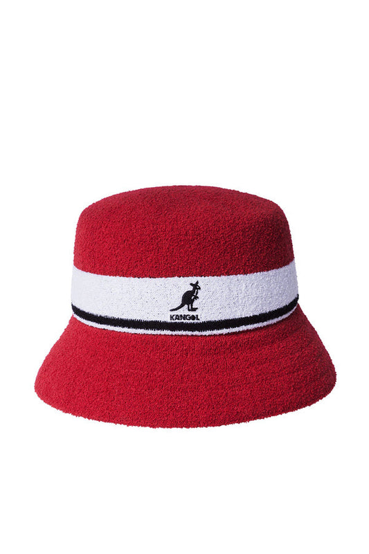 Kangol Bermuda Stripe Bucket Rosso