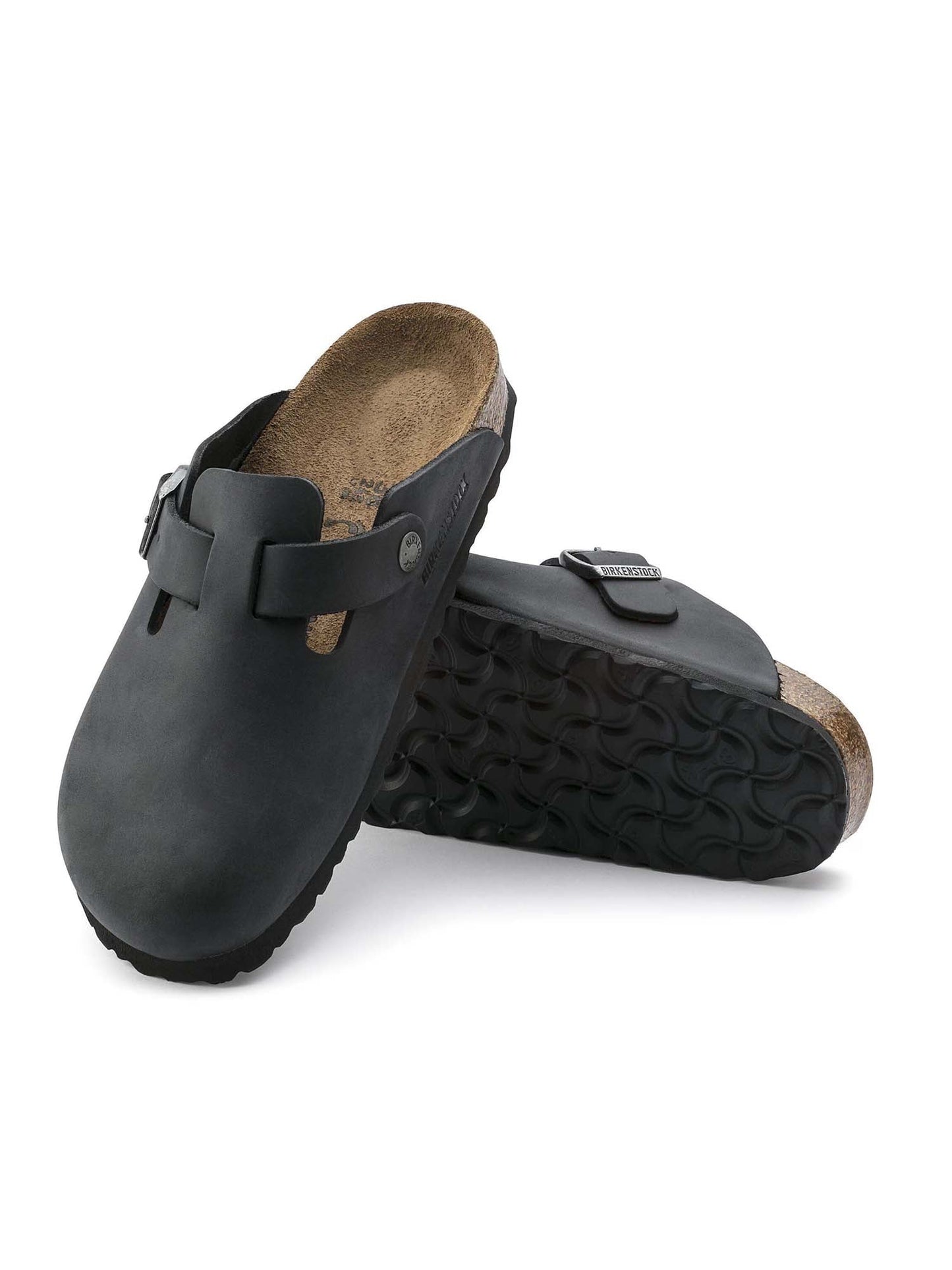 Birkenstock Boston (Pelle oliata) Nero
