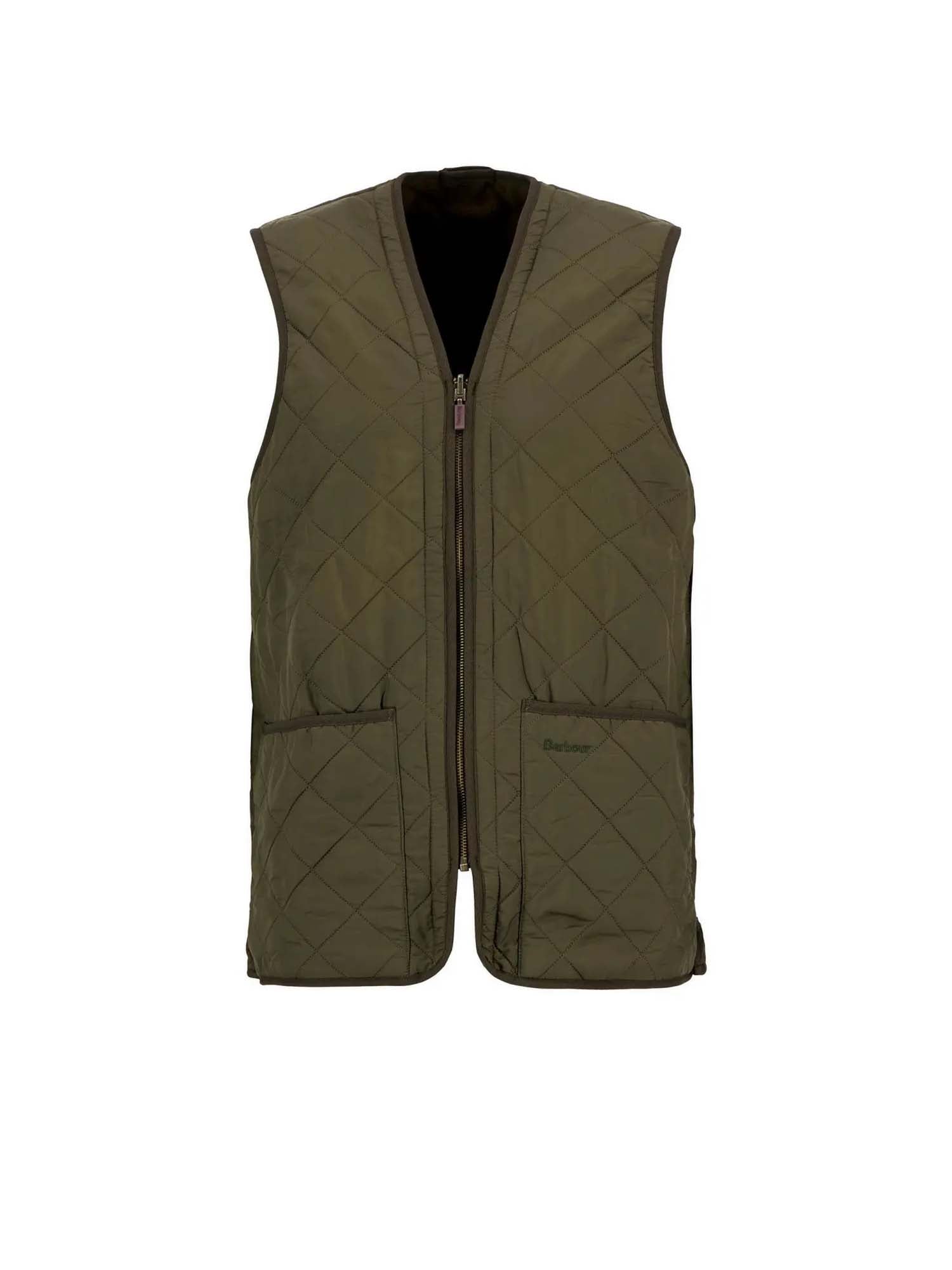 Barbour Gilet trapuntato/fodera con zip Polarquilt Verde
