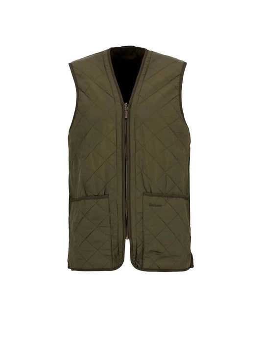 Barbour Gilet trapuntato/fodera con zip Polarquilt Verde