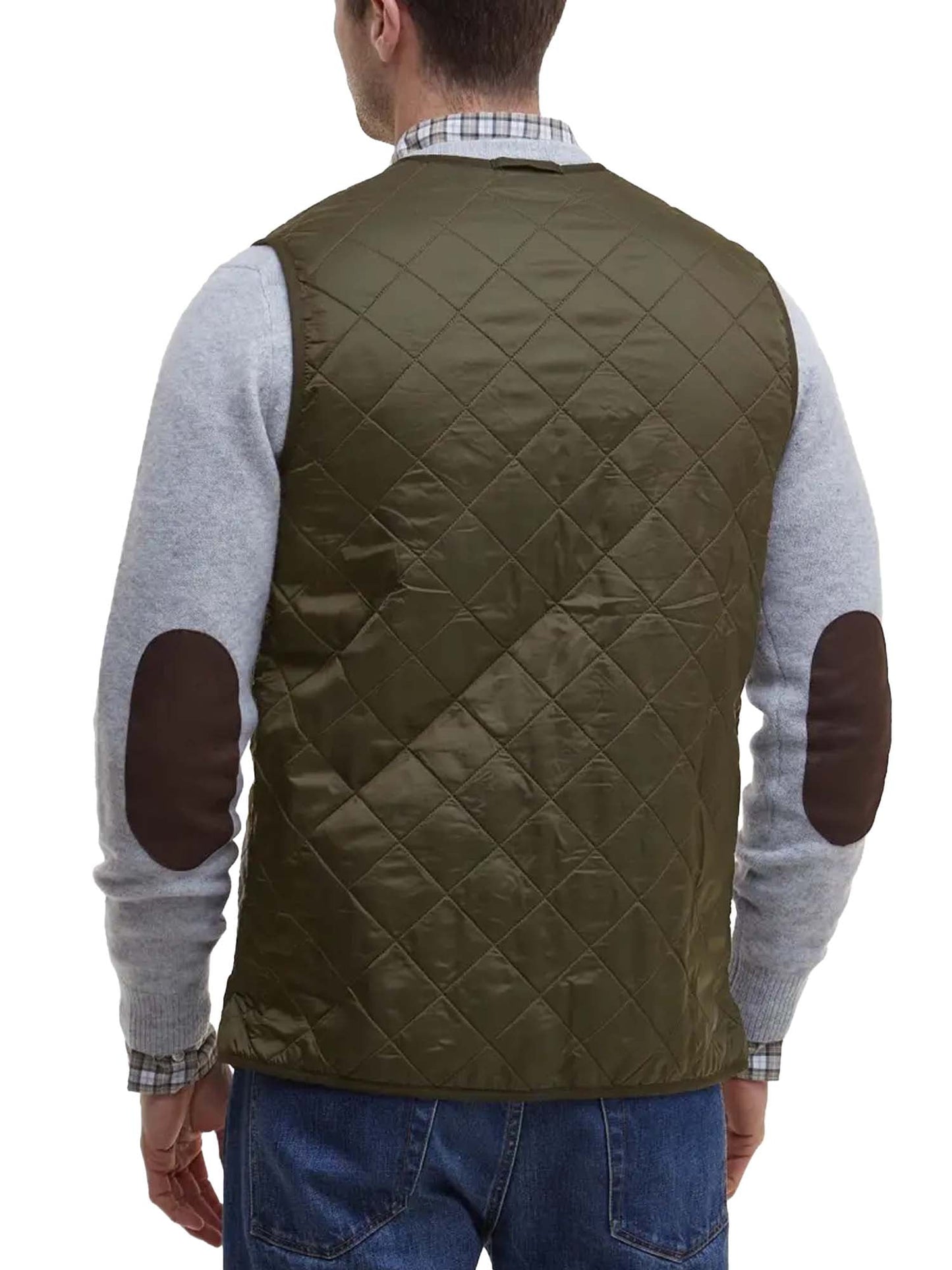 Barbour Gilet trapuntato/fodera con zip Polarquilt Verde