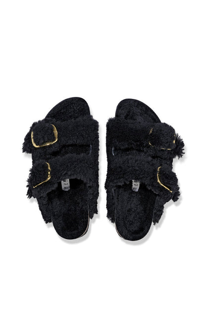 Birkenstock Arizona Big Buckle (Shearling) Nero
