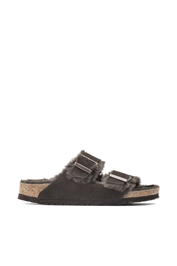 Birkenstock Arizona Pelliccia di Agnello Marrone