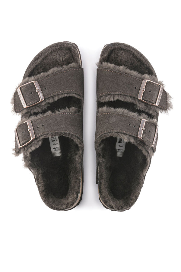 Birkenstock Arizona Pelliccia di Agnello Marrone