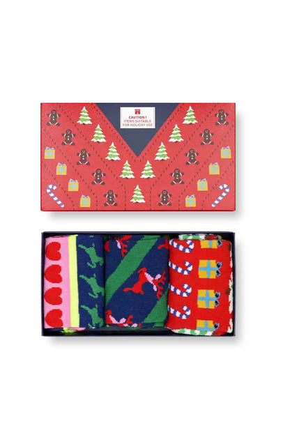 Happy Socks Set regalo da 3 calzini maglione natalizi Multicolore