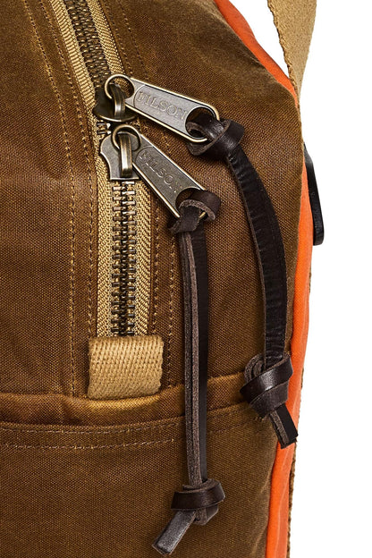 Filson Borsa Tin Cloth Tote con zip Marrone