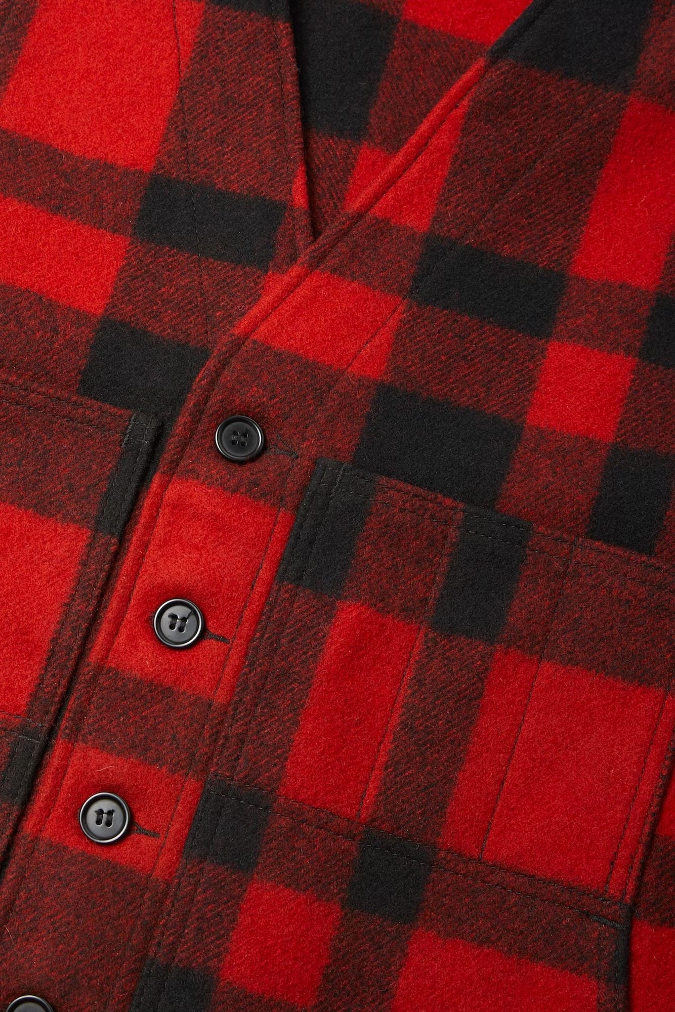 Filson Gilet Mackinaw Wool Rosso