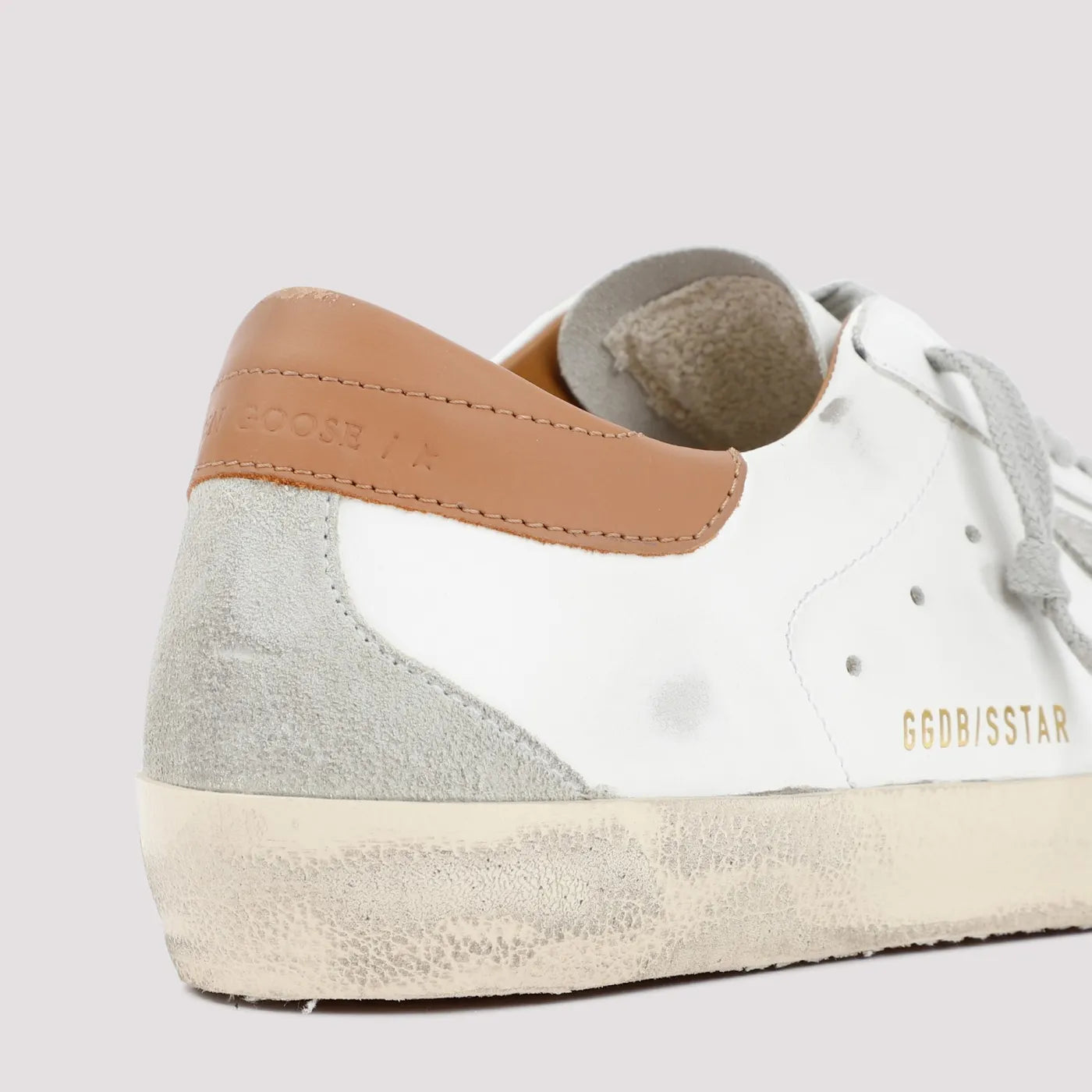 Bianco Vacchetta Toppa in pelle scamosciata Grigio